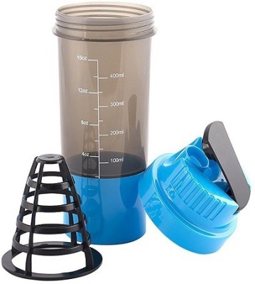 

Emeret BLUE GYM SHAKER 450 ml Shaker(Pack of 1, Blue, Black), Black;blue