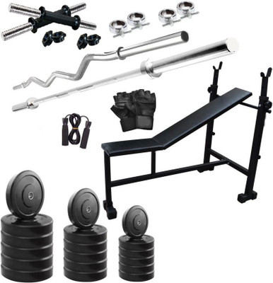 Star X 50 KG HOME GYM COMBO WITH ADJUSTABLE BENCH Home Gym Combo(60 - 80 kg)