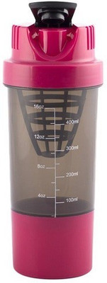

Emeret GYM SHAKER PINK 450 ml Shaker(Pack of 1, Pink, Black), Black;pink