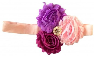

NeedyBee Lace with Triflower Bunch Head Band(Purple)