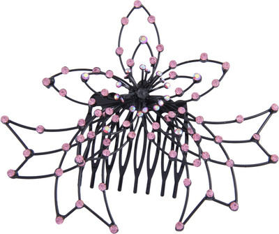 

Pink Rose Princess Charm Hair Clip(Pink)