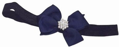 Pinkblueindia Cute Bow with Soft Lace and Diamond Head Band(Black)