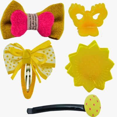 

Angel Glitter Yellow Little Kitten Of My House Combo Hair Accessory Set(Yellow)
