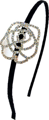 

Trendy Nuts Zircons rose Hair Band(Black)