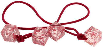 

Trendy Baubles Elastic Band Collection Rubber Band(Red, Pink)