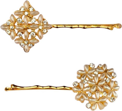 

B-Fashionable Dazzling Pearl Bobby Hair Pin(Gold)