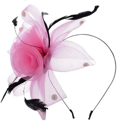 

Angel Closet Feather Fascinator Hair Band(Pink)