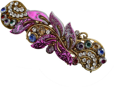 

Taj Pearl Designer Hair Clip(Gold)