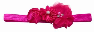 

Pinkblueindia Beautiful Three Flowers Baby Head Band(Pink)