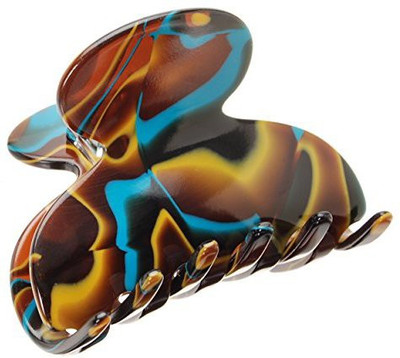 

France Luxe Small Couture Jaw - Marble Turquoise Hair Accessory Set(Multicolor)