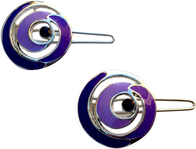 

B-Fashionable Spiralling Epoxy Wire Clasp Hair Pin(Purple)