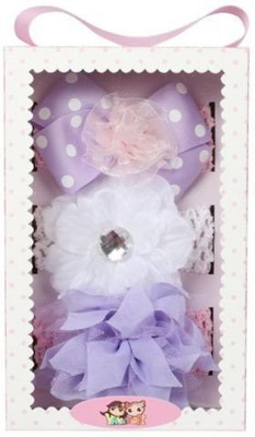 

Babies Bloom Light Purple Chiffon Flower Headband Hair Accessory Set(Multicolor)