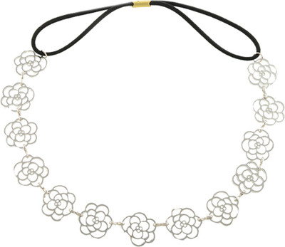 

Aaishwarya Silver Floral Fashion Hair Band(Silver)