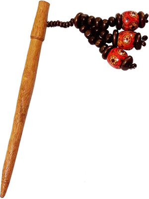 

CraftEra Wooden Stick Bun Stick(Brown)