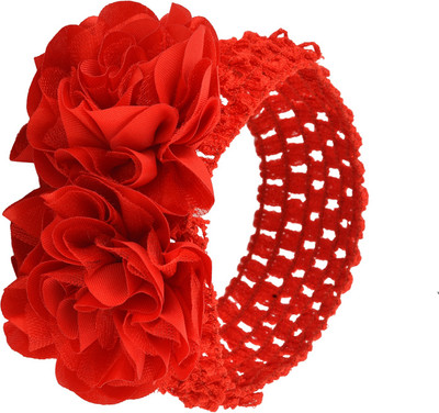 

Crayon Flakes Kids Girls Flower Soft Elastic Lace Head Band/Head Accessory Hair Band(Red)