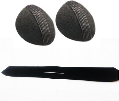 

Pankh Puff Bun And Curler Belt Hair Accessory Set(Black)