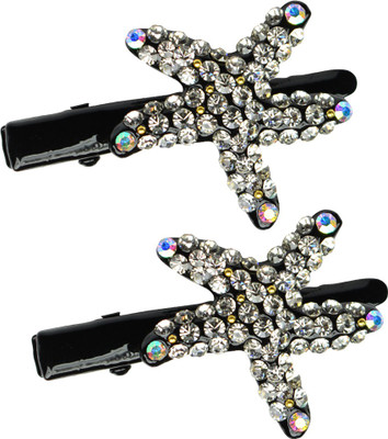 

Glitters Online Silver Colour American Diamond Hair Clip(Silver)