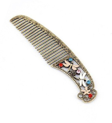 

The Bling Stores CUTE COLORFUL CUT WORK BRASS COMB HAIR CLIP Hair Accessory Set(Copper)