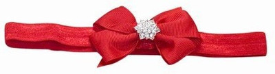 

Pinkblueindia Kids Soft Bow and Diamond Embellishment Head Band(Red)