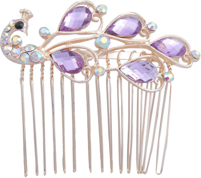 

Pink Rose Princess Charm Hair Clip(Purple)