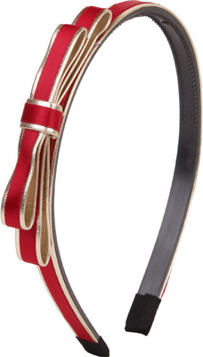 

Fayon Chic stylish Red Covered With Golden Bow Hair Band(Red)