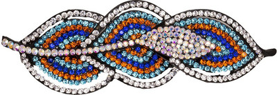 

Glitters Online Leaf Design Multi Colour Stone Hair Clip(Blue)
