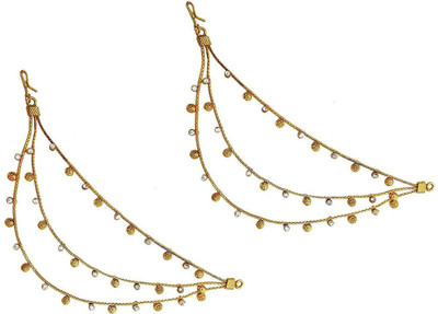 

Mehrunnisa Triple Layer Gold Tone Hair Chain(Gold)