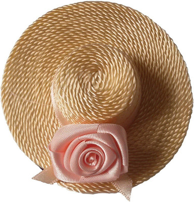 

Viva Fashions Rolled Up Rose Hat Hair Clip(Beige)