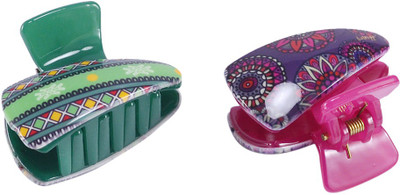 

Saamarth Impex SI-2279 Hair Claw(Green, Pink)