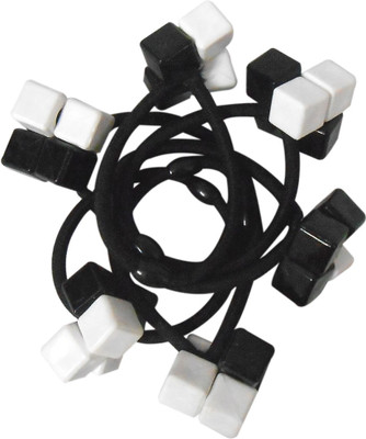 

Adbeni Black Nylon Coated Good Choice Rubber Band(Black, White)