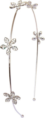 

Crunchy Fashion Contemporary Flower Hair Band(Silver)