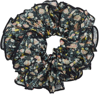 Sarah Floral Print Rubber Band(Black)