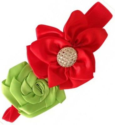 

AkinosKIDS Rose Flower BabyGirl Soft Ribbon Head Band(Red)