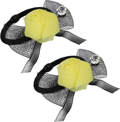 

Sanjog Flourish Yellow Stone Pony Band/Hair Band For Kids/Women Rubber Band(Yellow)