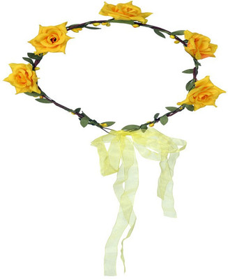 

Sagunya Rosellete Tiara Head Band(Yellow)
