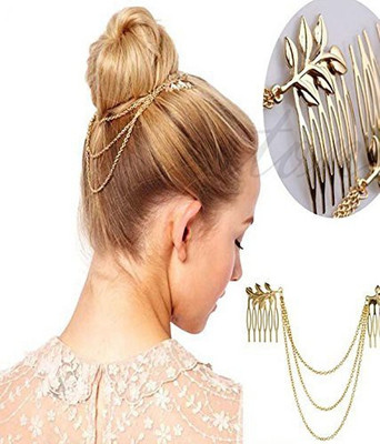 

Shining Diva Stylish Hair Chain(Gold)
