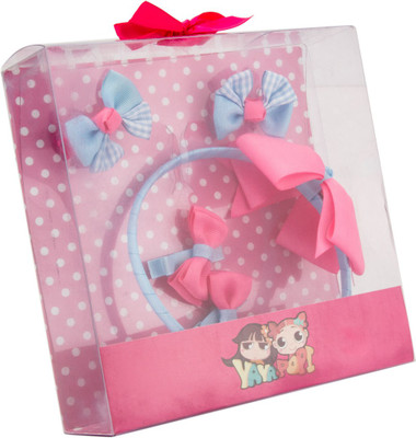 

Babies Bloom Crafted Blue And Pink (Set Of 5) Hair Accessory Set(Pink, Blue)