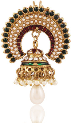 

I Jewels Pearl With Jhumka Hair Pin(Maroon, Green)