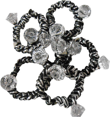 

Adbeni Colourful Black & White Resham Thread Coated Good Choice Rubber Band(Black, White)