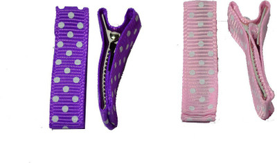 Pikaboo Polka Dot Alligator Hair Clip(Purple, Pink)