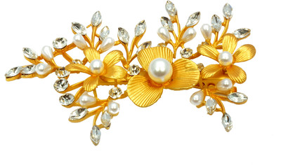 

Mansiyaorange Latest Trendy Exclusive New Premium Collection Hair Clip(Gold)