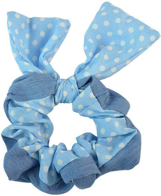 

Sarah Polka Dot Blue Fabric Hair Rubber Band for Women Rubber Band(Blue)