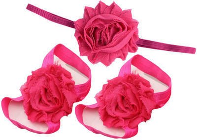 

AkinosKIDS Newborn Soft Shabby Flower Hair Accessory Set(Pink)