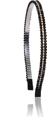 

Sparkle Street Running Crystals Hair Band(Black, Silver)