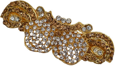 

Taj Pearl Designer Hair Clip(Gold)