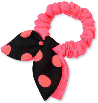 

Sarah Polka Dot Rabbit Ear Rubber Band(Pink)