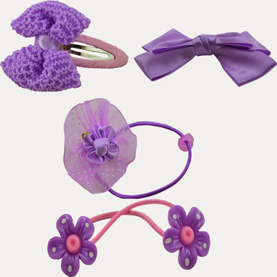 

Angel Glitter Purple Jasmine Clips For Cute Girls Combo Hair Accessory Set(Purple)