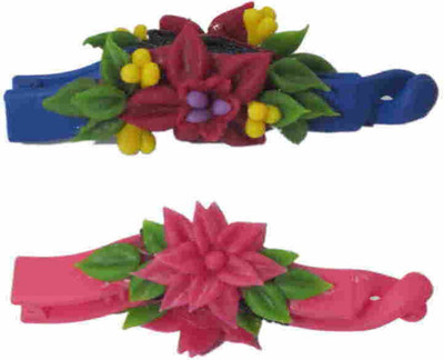 

Advanc Hotline Porcelain clay work fancy banana clip (Combo of 2) Hair Clip(Multicolor)