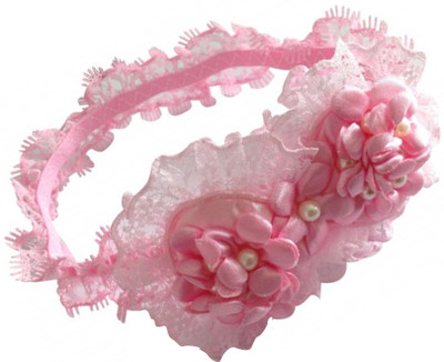 

AkinosKIDS Chiffon rosette bow pearl embellishment Head Band(Pink)