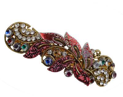 

Taj Pearl Designer Hair Clip(Gold)